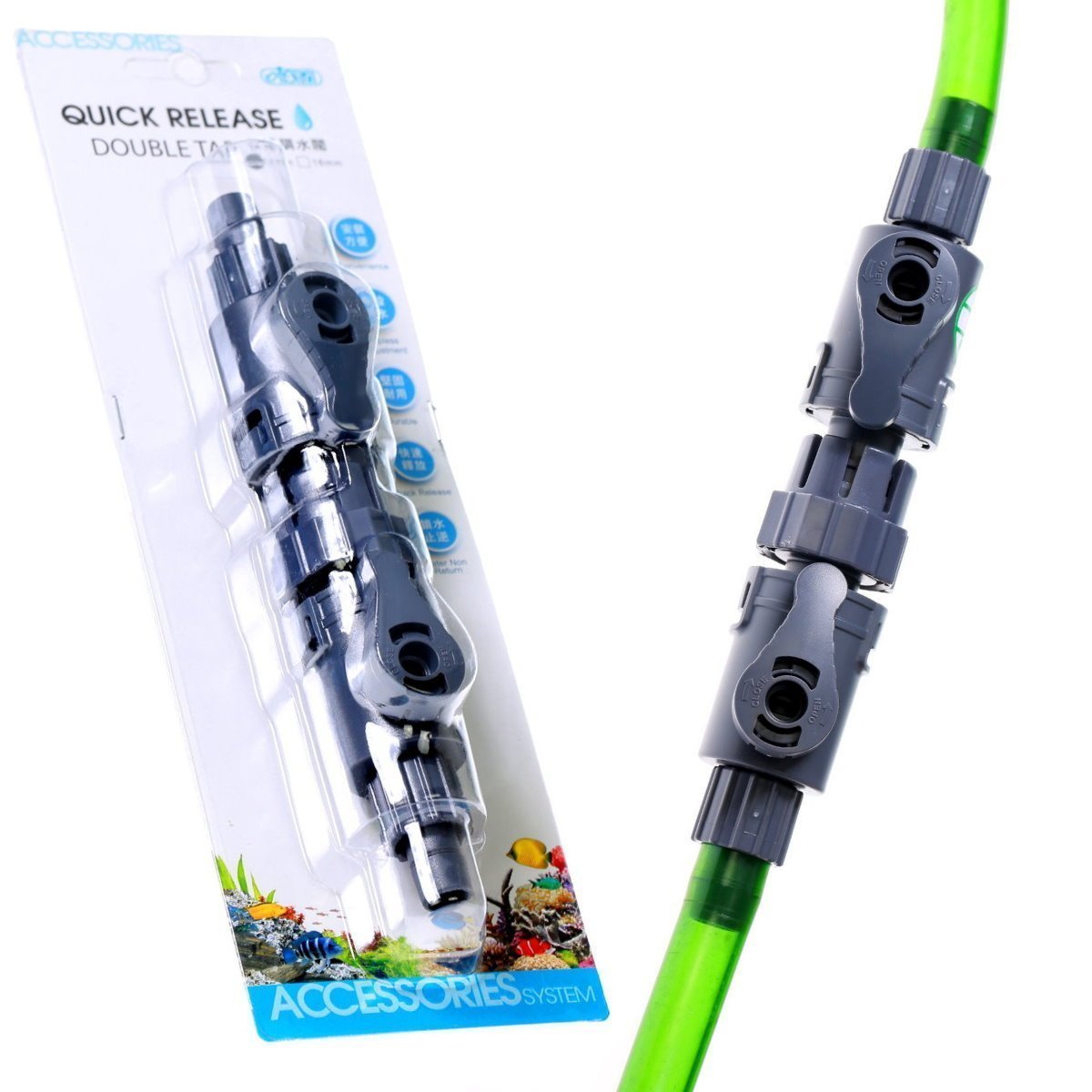 Aquarium Equip ISTA Quick Release Double Tap 12mm Control Valve - Quick Disconnect FILTER Flow