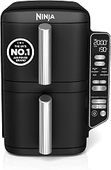 Ninja Double Stack Air Fryer 7.6L Dual Drawers 4 Levels Black SL300UK