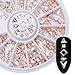 NICOLE DIARY Rose Gold Rivet Nail Studs Oval Circle Square Hollow Frame Mixed DIY Metallic 3D Nail Decoration