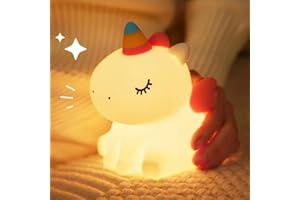 LANUMIONG LED Cute Night Light for Kids, Silicone Rechargeable Night Light - 3 Level Dimmable Bedside Touch Lamp, Bedside Lamp for Baby and Toddler, for Gift Boys Girls and Children