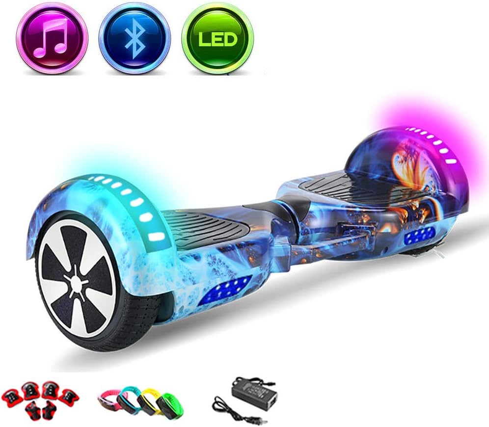 Hoverboard for Kid, Hover Scooter, 6.5" Smart Two Wheel Self Balancing Electric Scooter With Led Lights, Hoverboards For Kids, Best Gift For Children,A
