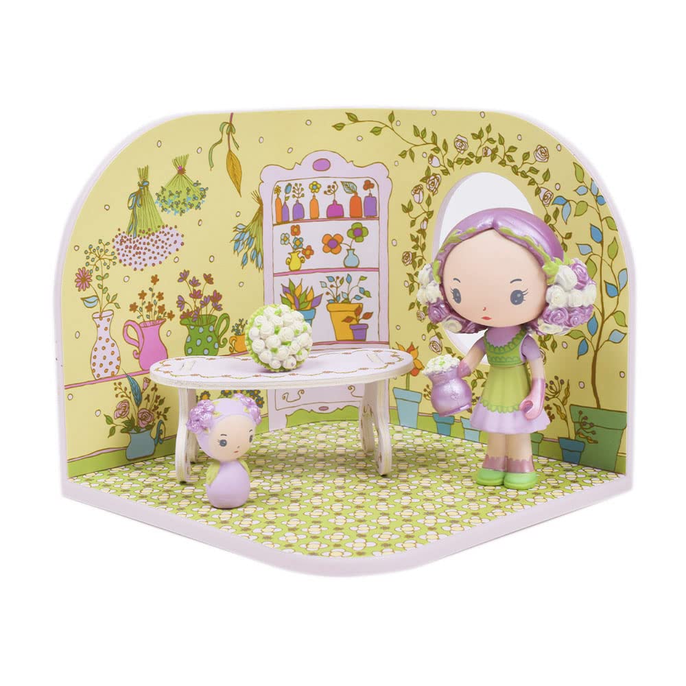 DJECO - Tinyly Rosalie Florist Dolls Fashion and Accessories, Multicoloured (36954)