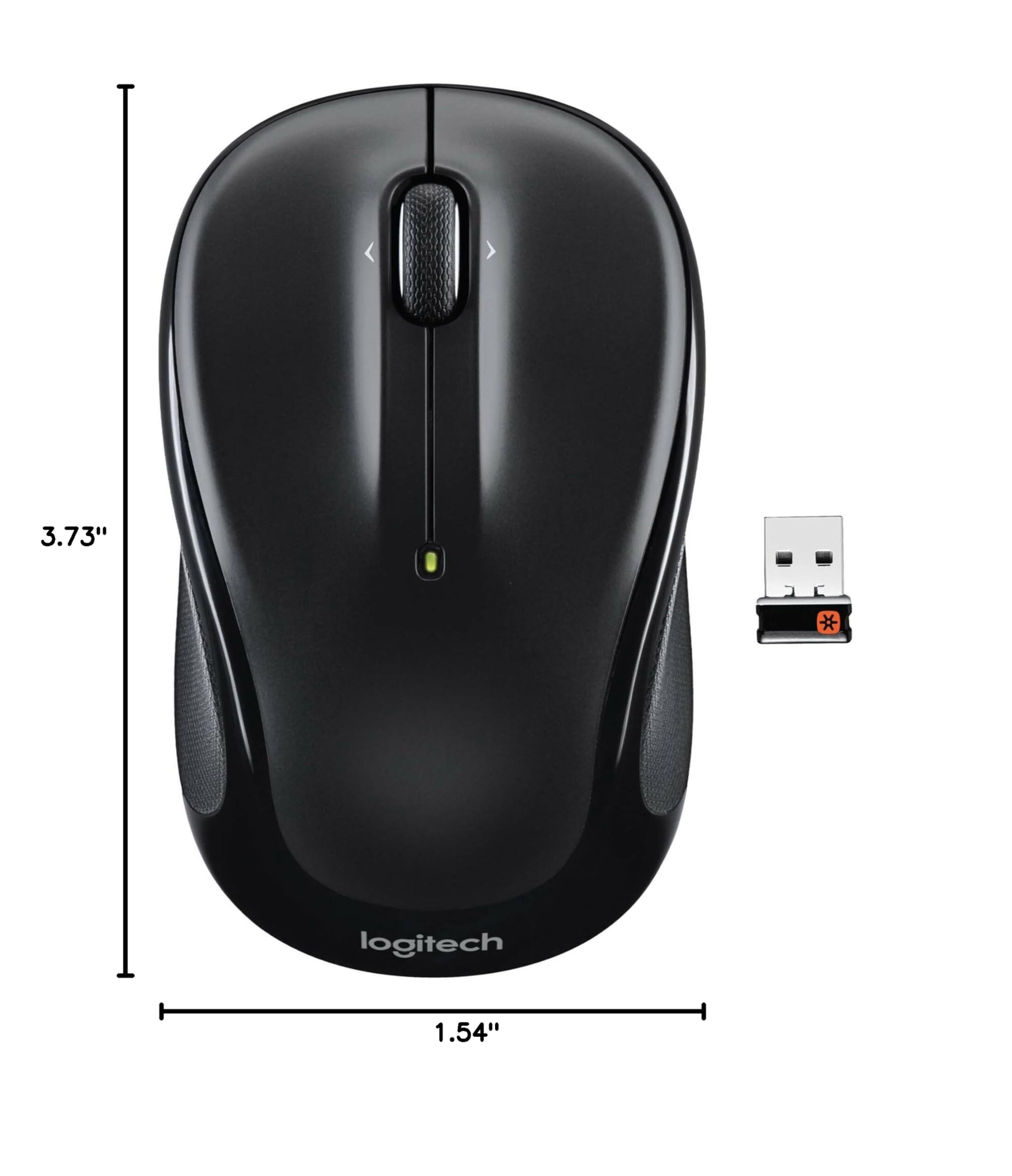 Logitech M325 Wireless Mouse for Web Scrolling - Black