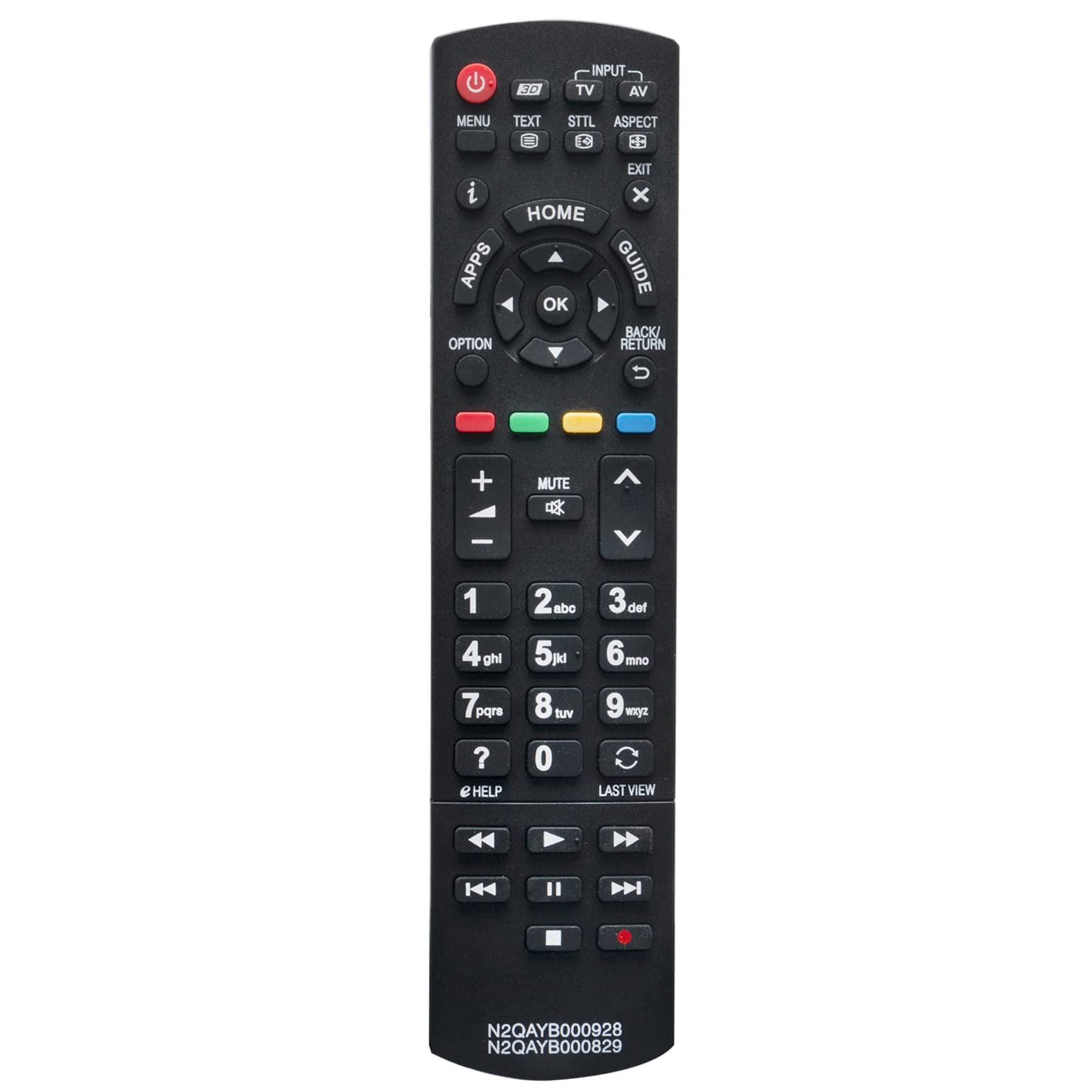 VINABTY N2QAYB000829 N2QAYB000928 Replacement Remote Control Fit for Panasonic LCD Television TX-L42ET60B TX-L47ET60B TX-L50ET60B TX-L55ET60B TXL42ET60B TXL47ET60B TXL50ET60B TXL55ET60B