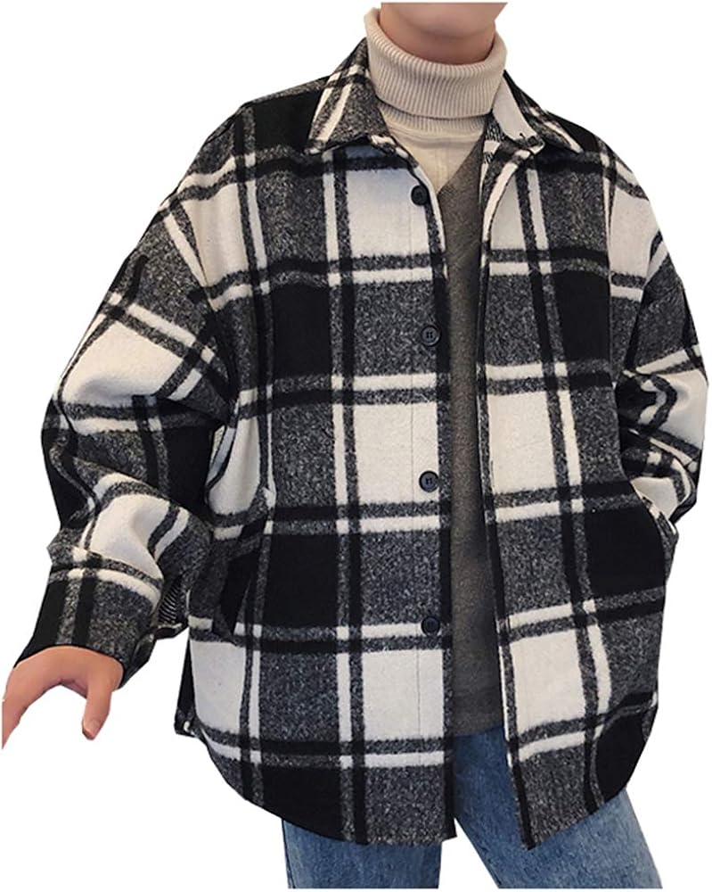 oversized plaid jacket