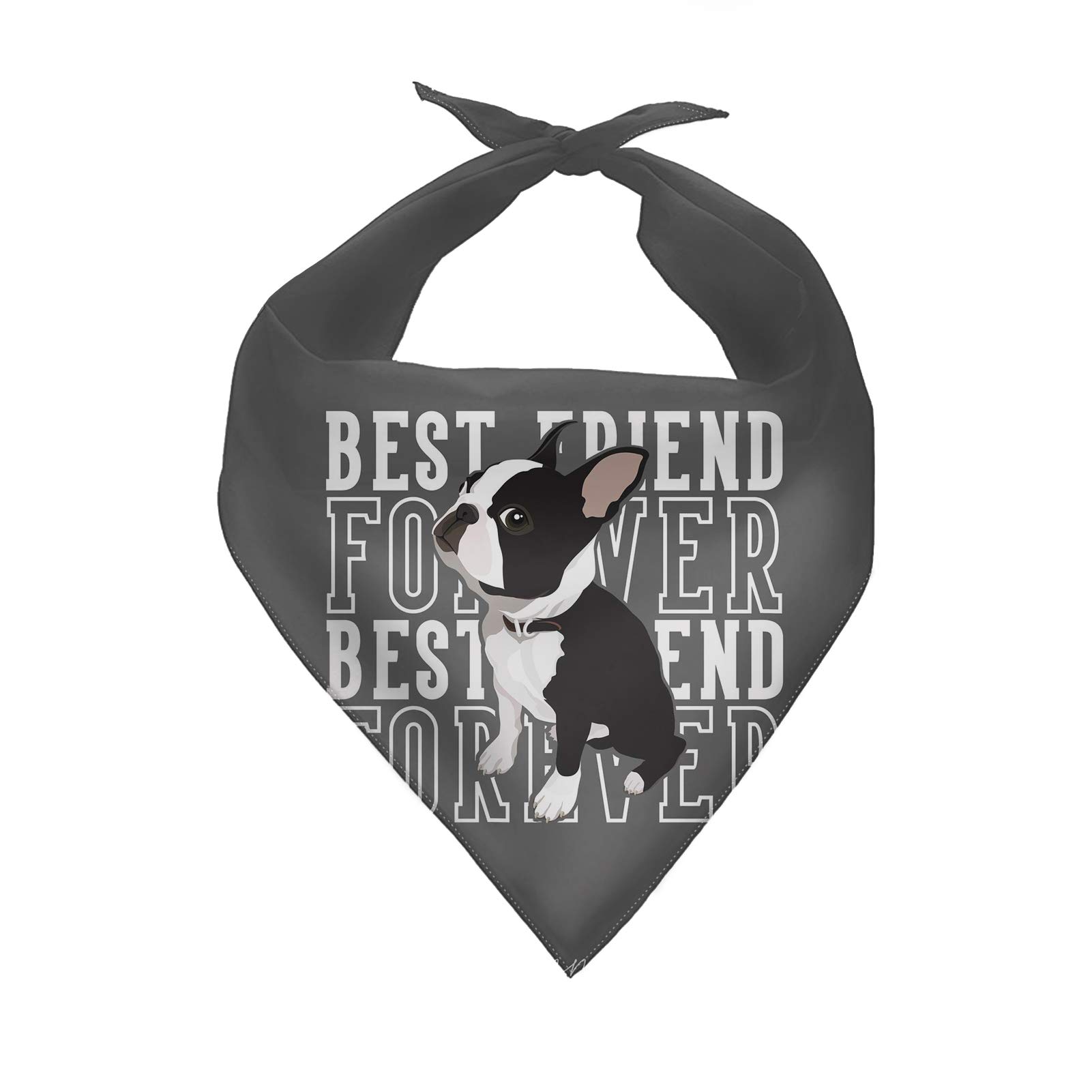 SEANATIVE Adjustable Dog Bib Cartoon French Bulldog Design Dog Bandana Reversible Handkerchief Triangle Pet Scarf