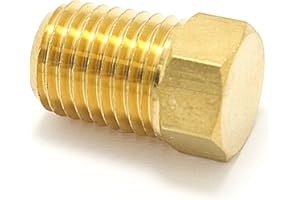 METTLEAIR 1/4" NPT Male Brass Hex Head Pipe Plug/End/Bung/Stop/Seal