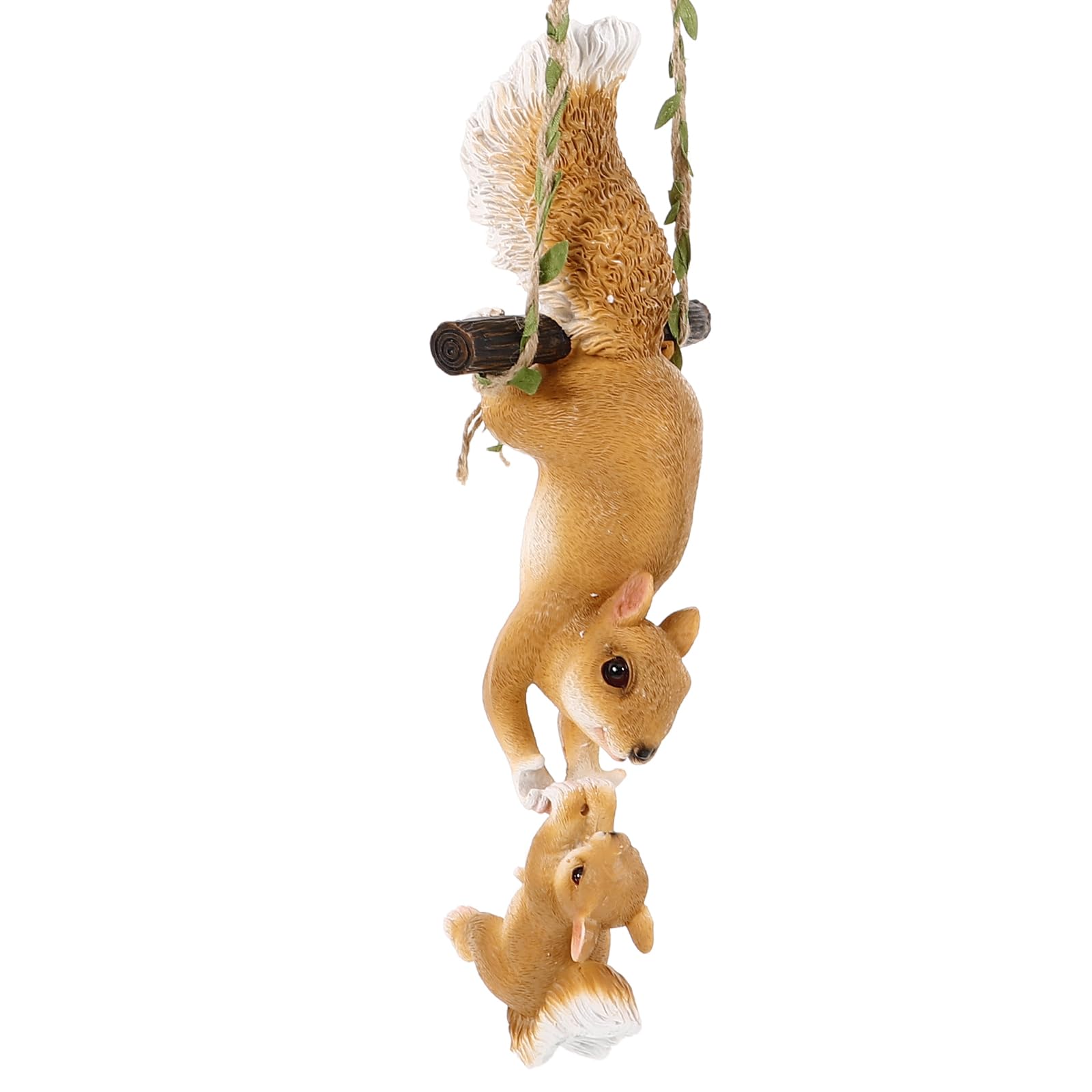 Milisten Resin Squirrel Decor Hanging Garden Ornament Cute Squirrel Sculpture for Outdoor Patio Tree Yard Decoration