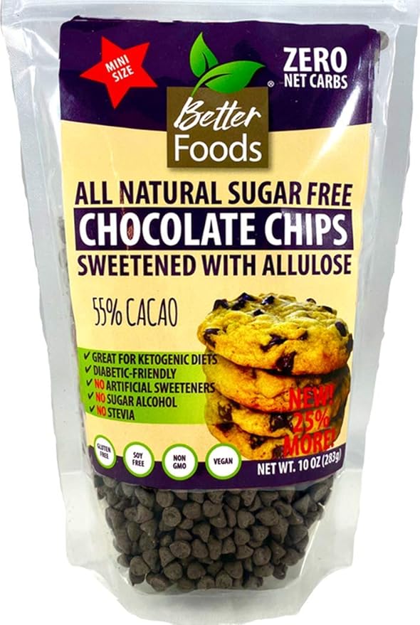 Sugar Free Mini Chocolate Chips Sweetened With Allulose