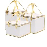 2Pack 10.2×10.2×12.6" Same Size Reusable Insulated Zipper Aluminum Foil Tote Bag Suit for Picnic Cake Fruit Drink Refrigeration Also for Delivery of Takeaway Thermal Pizza Insulated Delivery(White)