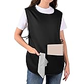 ROTANET Cobbler Apron for Women Men with 2 Pockets Waterproof Art Smock Aprons for Painting Hairstylist Cleaning Adults