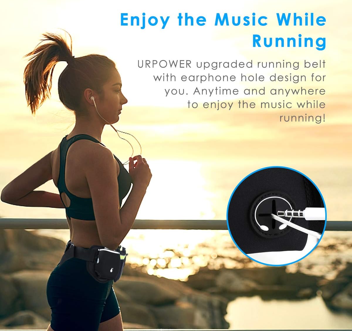 URPOWER Upgraded Running Belt with Water Bottle, Running Fanny Pack with Adjustable Straps, Large Pocket Waist Bag Phone Holder for Running Fits 6.5 inches Smartphones, Running Pouch : Sports & Outdoors