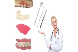 GENERIC Denture Do it Yourself Full Set of Top and Bottom ，partial dentures and full dentures,equipped with DIY tool kit and temporary teeth,Create Your Perfect Smile at Home