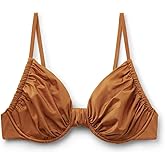 CALZEDONIA Woman's Balconette Swimsuit Top Shiny Satin
