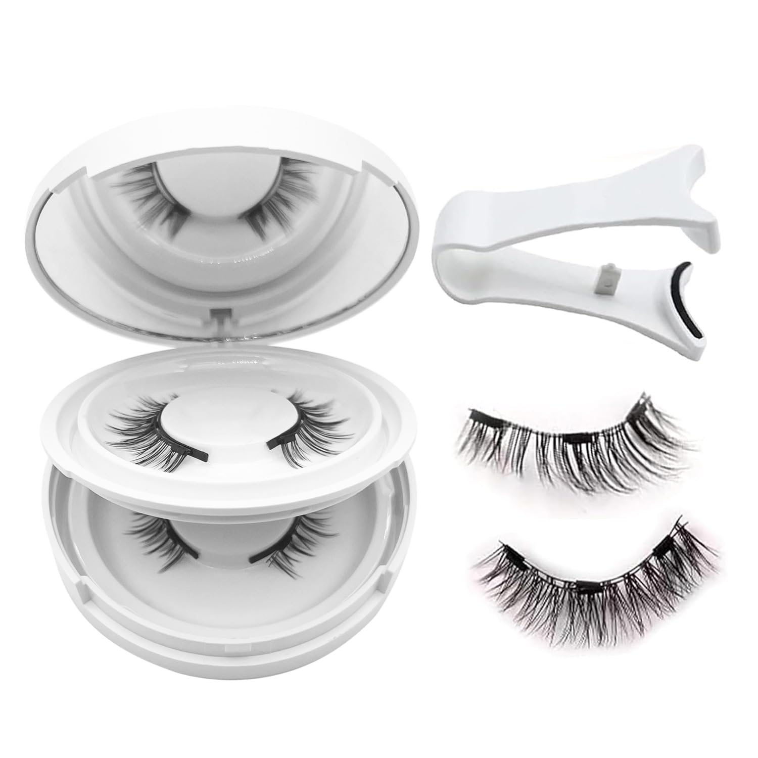 Photo 1 of Ealra Craft Magnetic Eyelashes with Applicator,Reusable Magnetic Eyelashes Natural Look,Easy to Wear and Remove Soft Lashes kit No Glue or Liner Needed(Natural+Fuller)