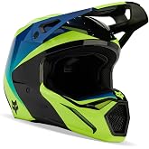 Fox Racing Unisex V1 Motocross Dirt Bike Helmet, Black/Yellow, XX-Large