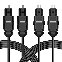 2 PCS Digital Optical Audio Cable 6ft1.8M - [24K