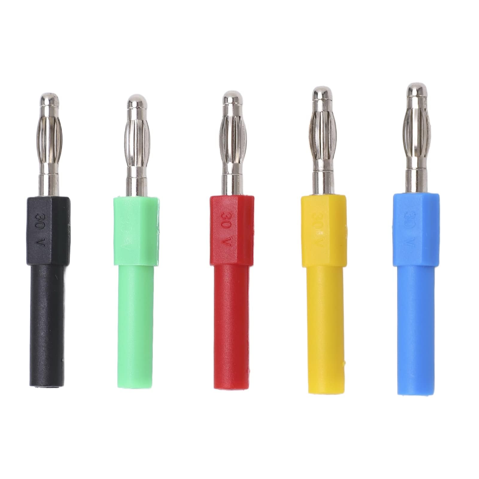 5Pcs J.20012 Banana Plug Connector Speaker Banana Plugs Male to 2mm Female Banana Connector Adapter 4mm for Multimeter