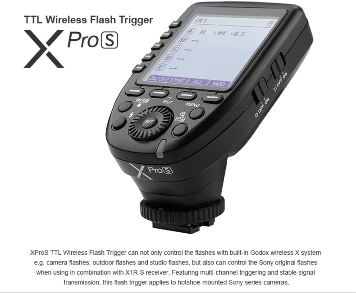 Godox XPro TTL Wireless Trigger,1/8000s High-Speed-Sync,5 Dedicated Group Bottons and 11 Customizable Functions (XPro-S Compatible with Sony) - Image 3