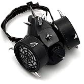 Steampunk Spike Gothic Japanese Cosplay Masuqes Gas Mask Respirator #102 Black
