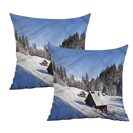 Amazon Com Khaki Home Winter Square Standard Pillowcase Log