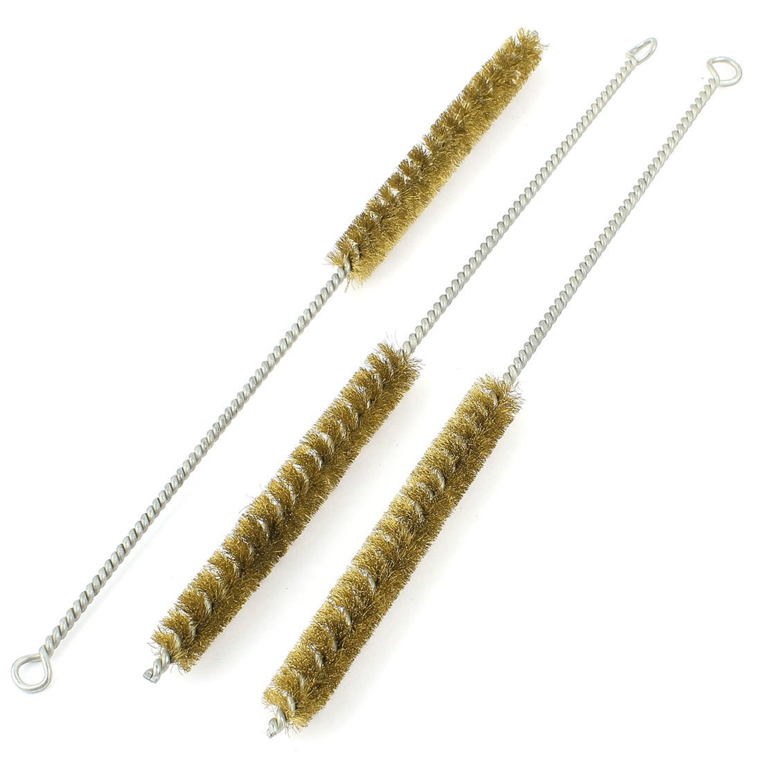 sourcingmap 3pcs 30cm Length 15mm Diameter Brass Wire Tube Cleaning Brush