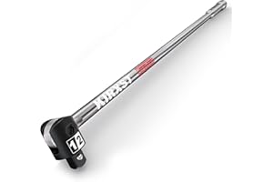 25-Inch 1/2” Drive Breaker Bar, 250° Rotatable Head, Heavy Duty Extension Breaker Bar, Ball Lock Function, Laser Marking, Mec