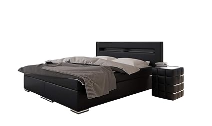 Cama Box Spring de SAM® con iluminación LED, colchón de ...