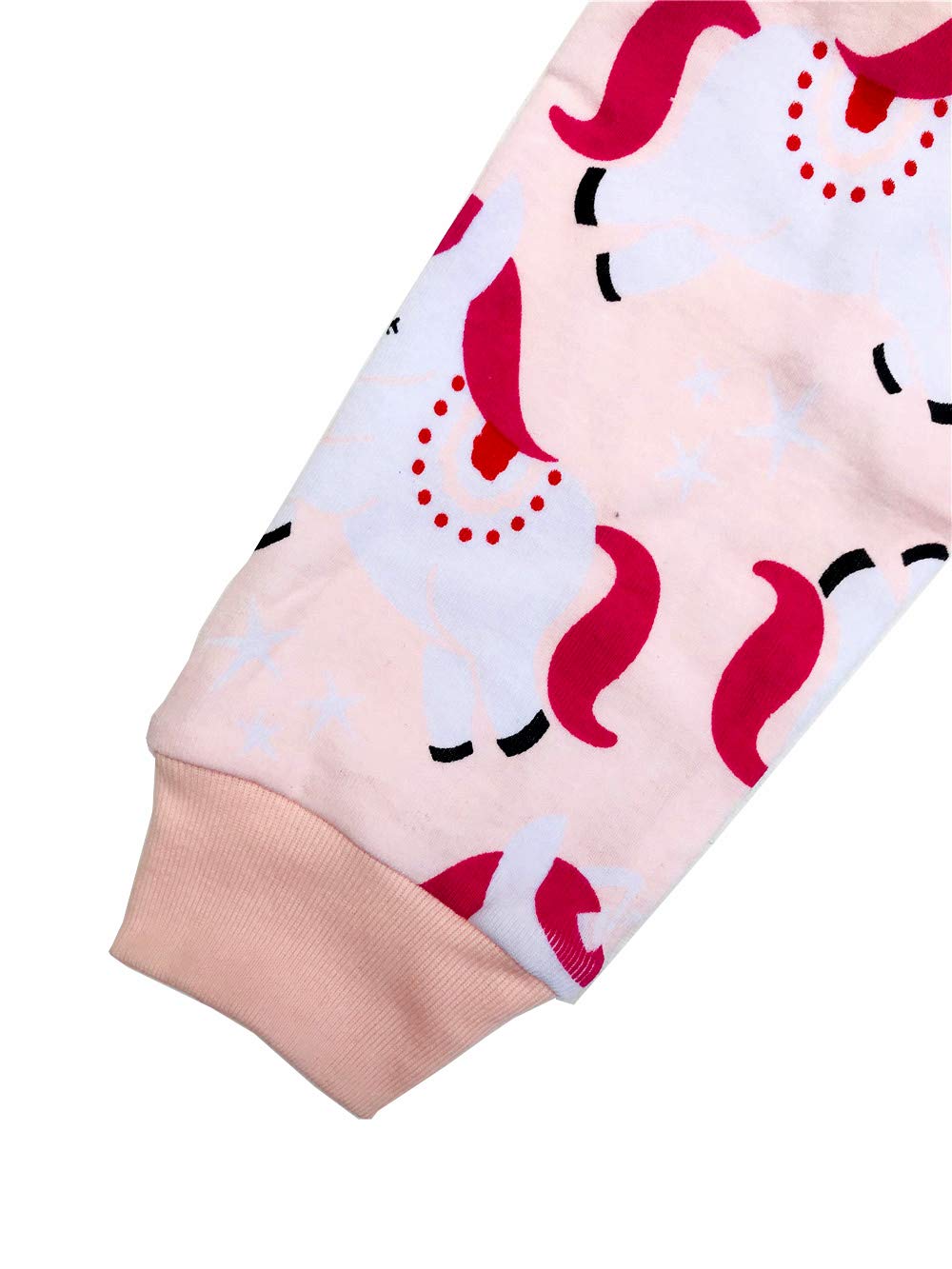 LitBud Girls Chirstmas Pajamas Sleepwears 2pcs Long Sleeves Tops Pjs Nightwear + Pants Sets for Toddler Kid Size 5-6 Years 6T Thanksgiving Gifts