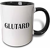3dRose GLUTARD 11oz Two-Tone Black Mug