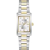 Bulova Ladies' Classic Diamond Two-Tone Stainless Steel 3-Hand Quartz Watch, Rectangle