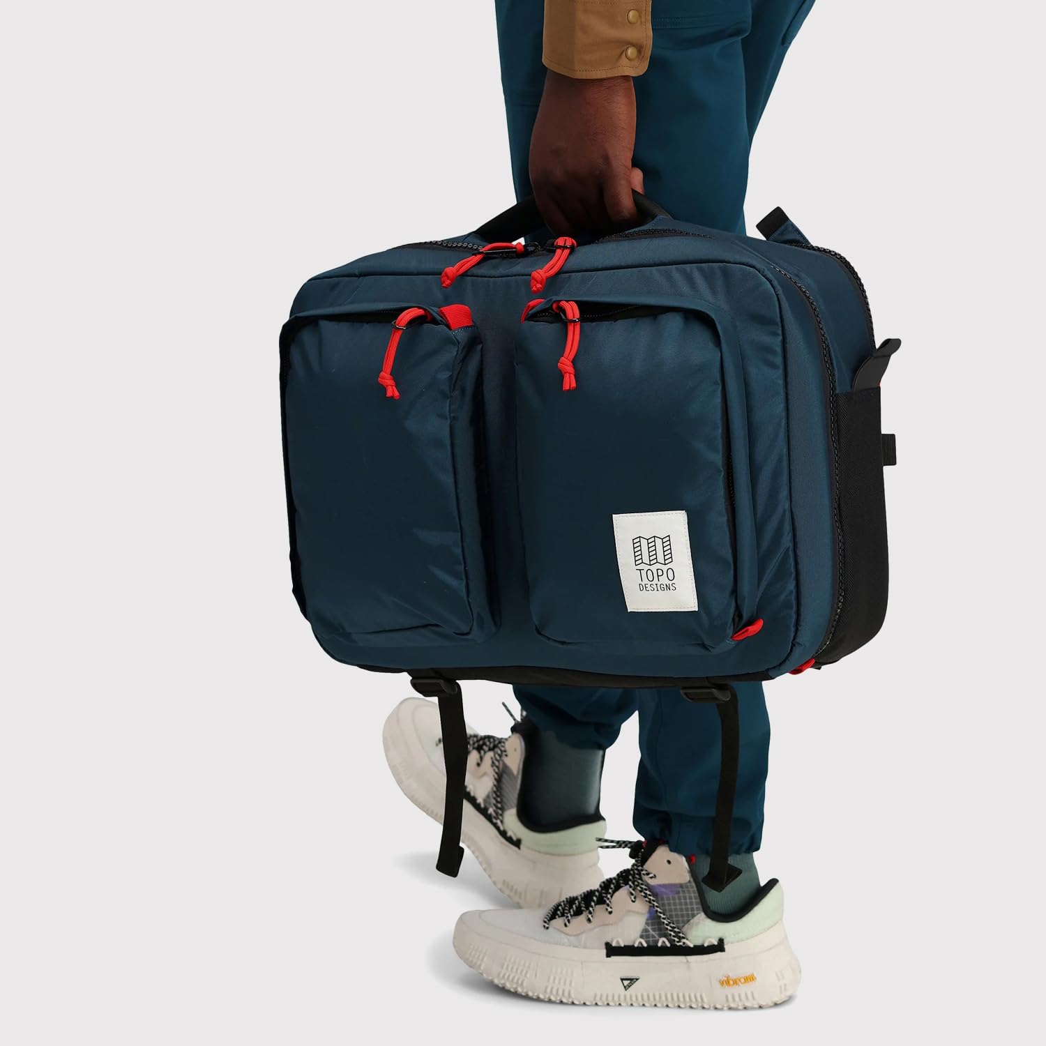 Topo Designs Global Briefcase - Desert Palm/pond Blue - One Size