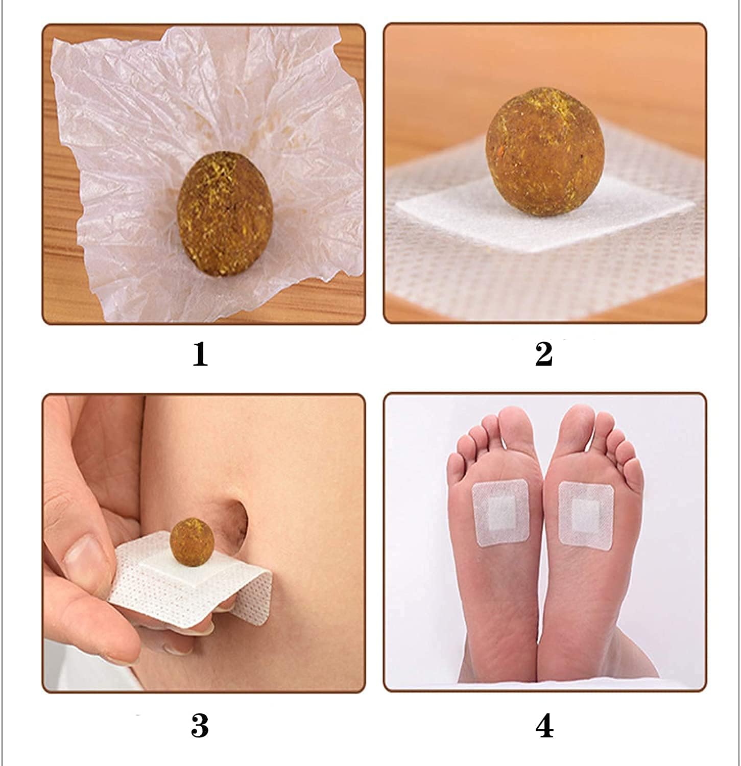 Mugwort Navel Sticker,Herbal Slimming Waist Pellet for Women and Men,Natural Herbal Chinese Medicine Belly Sticker: Kitchen & Dining