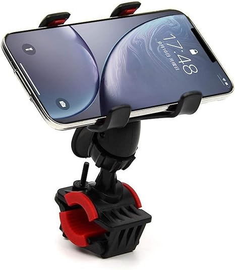 Amazon Co Jp 自転車 スマホ ホルダー バイク スマホホルダー オートバイ Gpsナビ 脱落防止 角度調整 360度回転 脱着簡単 幅90 100mmまで開け可能 多機種対応 ホーム キッチン