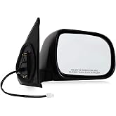 Right Side Mirror Fits Toyota Tacoma 2005-2011 | No-Heated, Passenger side, Manual Folding, Power Glass, Replaces TO1321203 (3pins) , Black