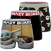 CRAZYBOXER Men's Underwear The Mandalorian Vhs Non-slip waistband Soft Boxer Brief Distortion-free (Pack 3)
