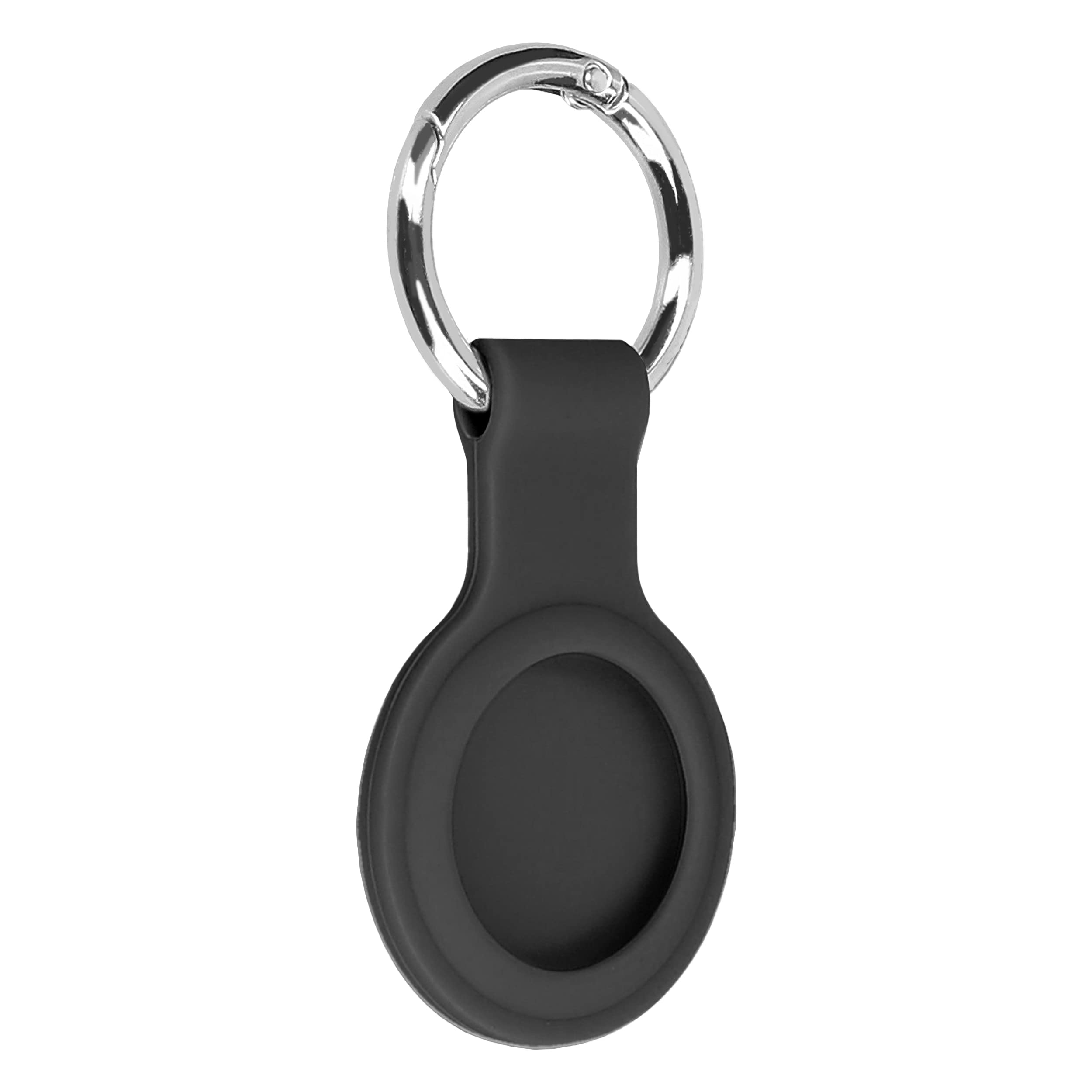 mumbi Keychain Case Compatible with AirTag Silicone Pendant Protective Case, Black — image 1