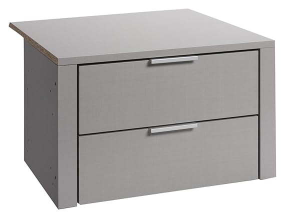 Express Möbel Möbel Schrank Innenschub Breite 50 cm für Kleiderschrank , 2 Schübe in Silbergrau, Art Nr. 95071-975