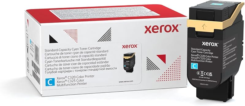 Xerox Genuine 006R04820 Cyan Standard Capacity Toner Cartridge 1,800 Pages