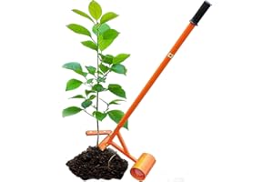 Post Puller Tree Root Puller Tool Heavy Duty, 4.4 ft Long Tubular Steel Handled Shallow Root Lifting, Uprooting Weeder for Br