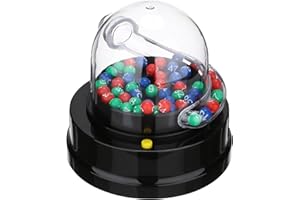 Electric Lotto Ball Machine - Electric Mini Machine Portable Bingo Mini with Balls Fortunate Number Picker