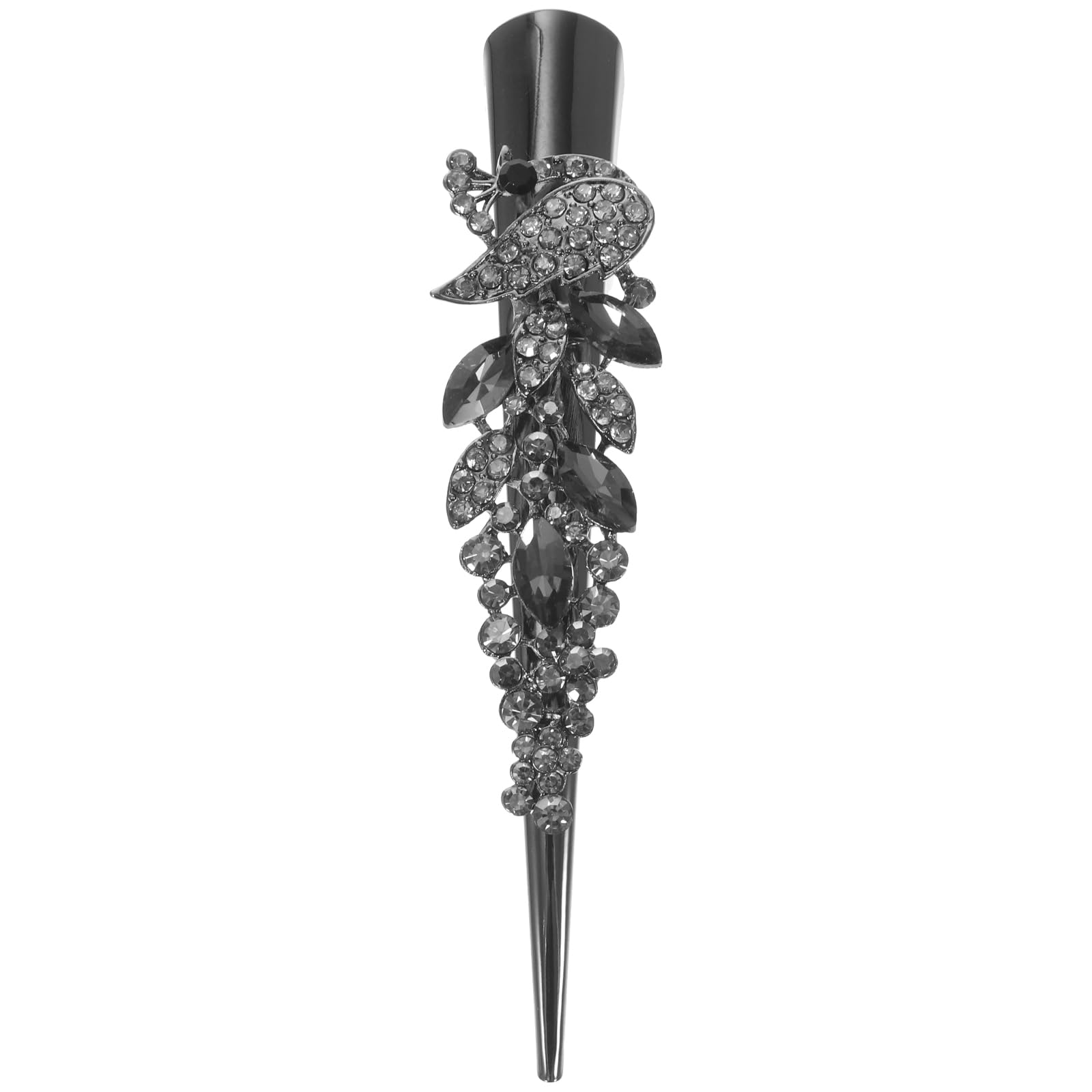 Healeved Large Rhinestone Hair Clip Crystal Alligator Barrette Duckbill Hairpin Stylish Hair Accessory for Wedding Party and Everyday Styling