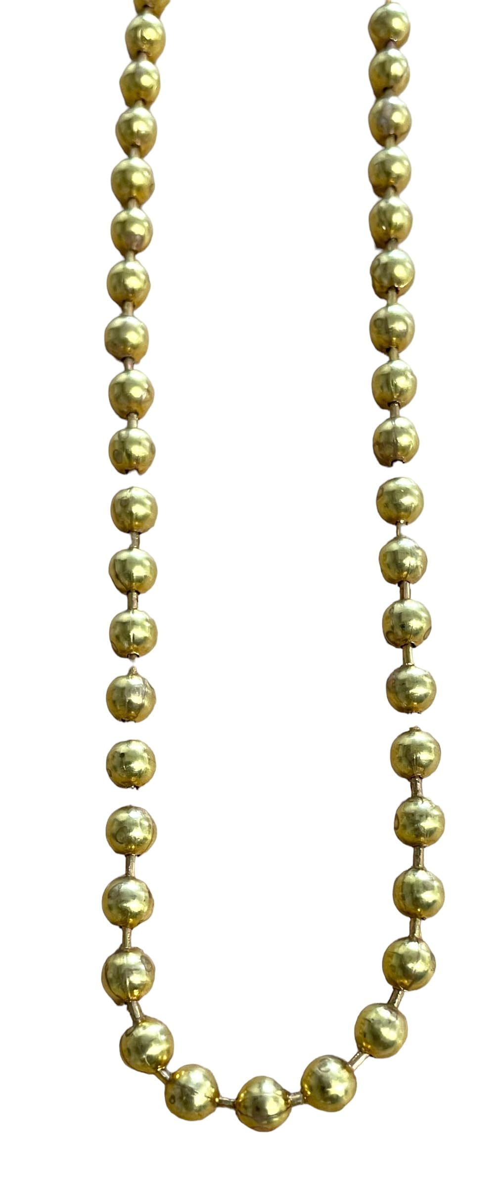 Premium Roller Blind Metal Beaded Pull Chain - Continuous Loop (25cm Drop, Bright Brass) — image 1
