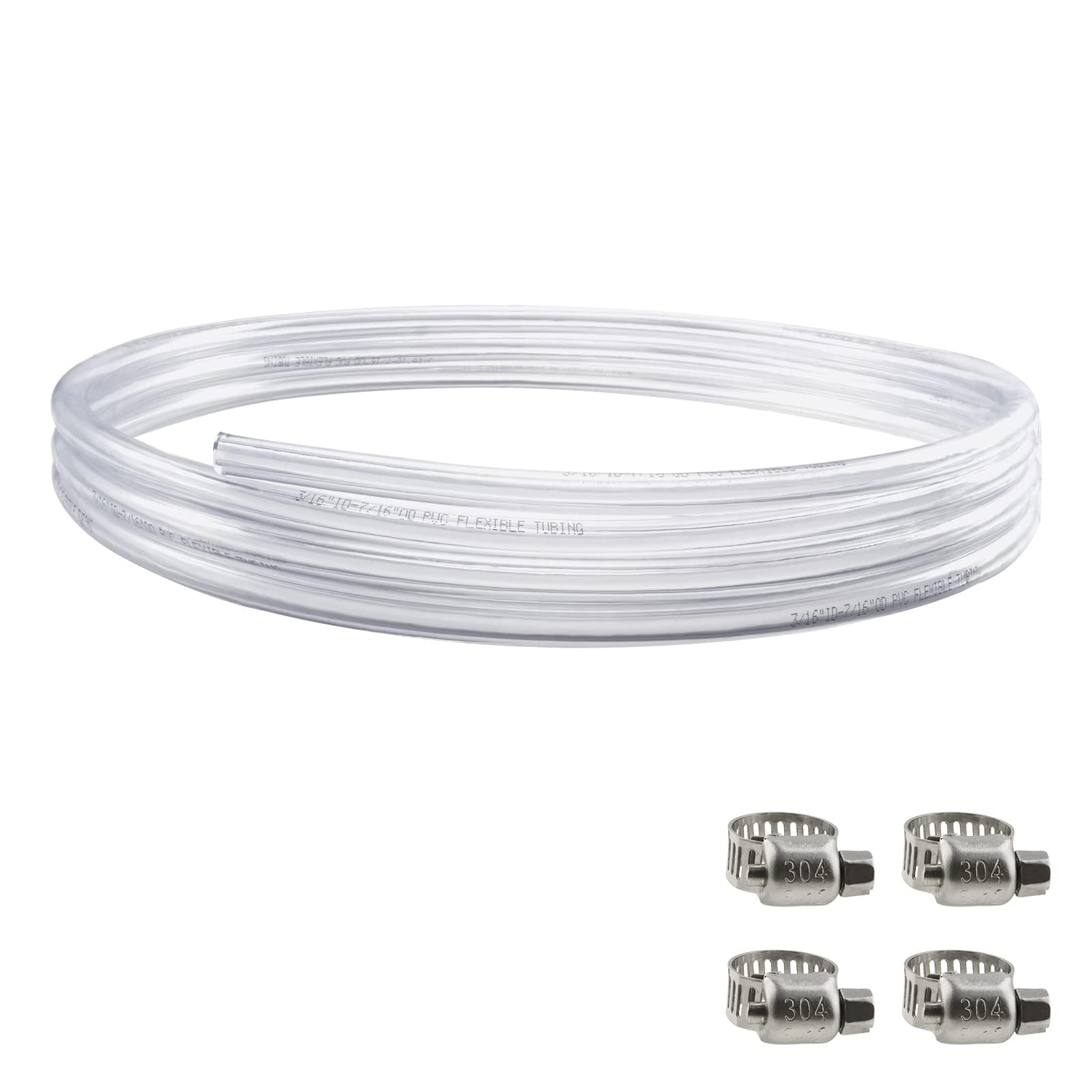 10 Feet - 3/16" ID 7/16" OD Beer Line Vinyl Tubing