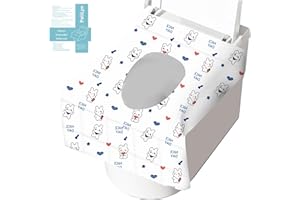 PoliLyn Disposable Toilet Seat Covers | 20 Pack,Waterproof, Bacteria-Resistant | for Adults and Kids Potty Training | Travel 