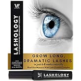 Watermans Lashology Eyelash Growth Mascara in Black, Lash Serum inside a Mascara for Thicker, Stronger, Fuller and Longer Looking Lashes