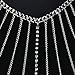 Women Bikini Belly Chain Tassel Crossover Body Chain Necklace(Silver)…