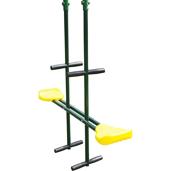 Children's Metal and Plastic Glider Tandem Kids Swing SeaSaw
