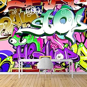 Wall Mural Graffiti Removable Wallpaper Wall Sticker for Bedroom Living Room - 66x96 inches