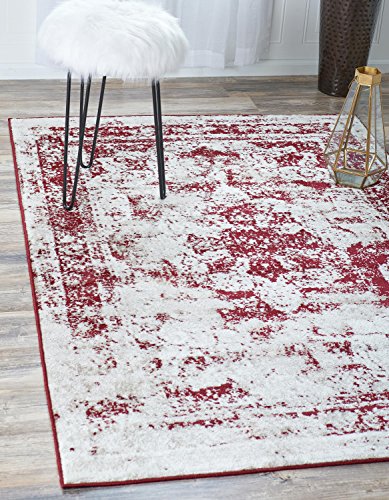 Unique Loom Sofia Collection Burgundy 4 x 6 Area Rug (4' x 6')